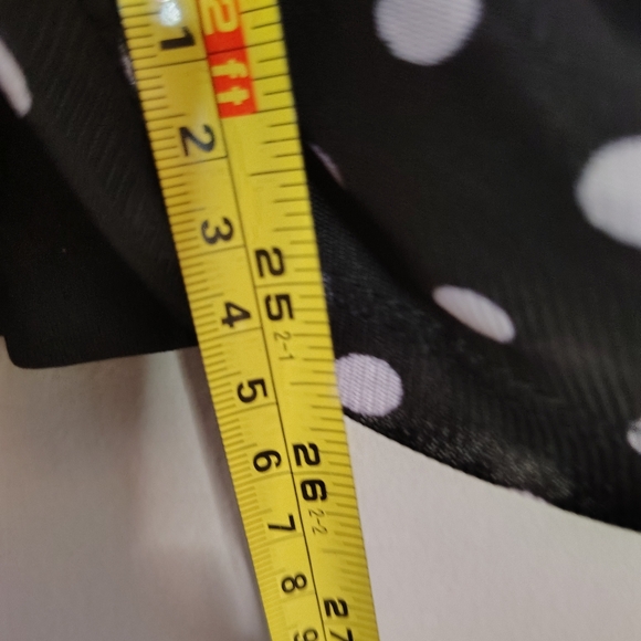 Mine West Ladies Blouse Top Black with White dots Size Large - Picture 6 of 7